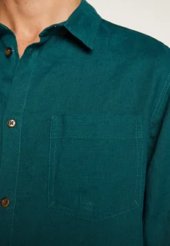 Montagut Chemises-Chemise en lin - Denver 93-Emeraude