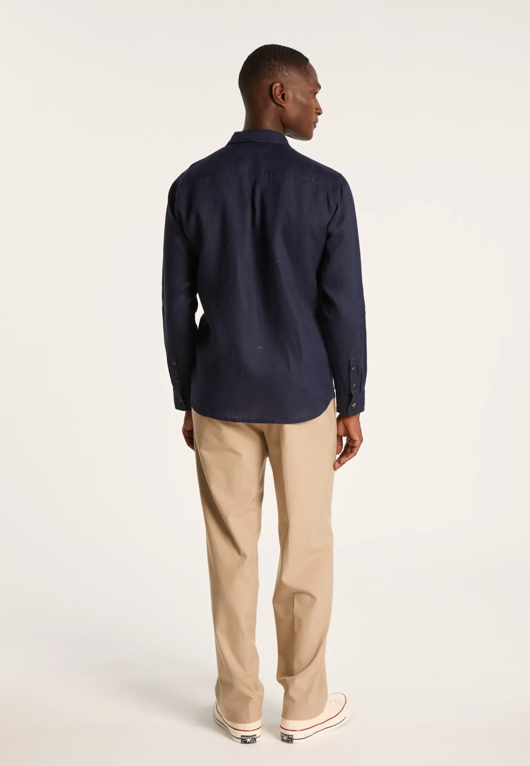Montagut Chemises-Chemise en lin - Denver 05-Bleu marine