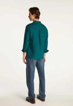 Montagut Chemises-Chemise en lin - Denver 93-Emeraude