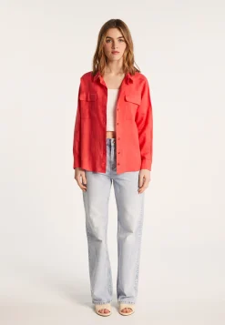 Montagut Chemisiers Et Polos-Chemise en lin - Tonya 52-Rouge