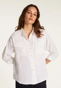 Montagut Chemisiers Et Polos-Chemise en lin - Tonya 82-Ecru