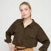 Montagut Chemisiers Et Polos-Chemise en lin - Tonya 83-Kaki