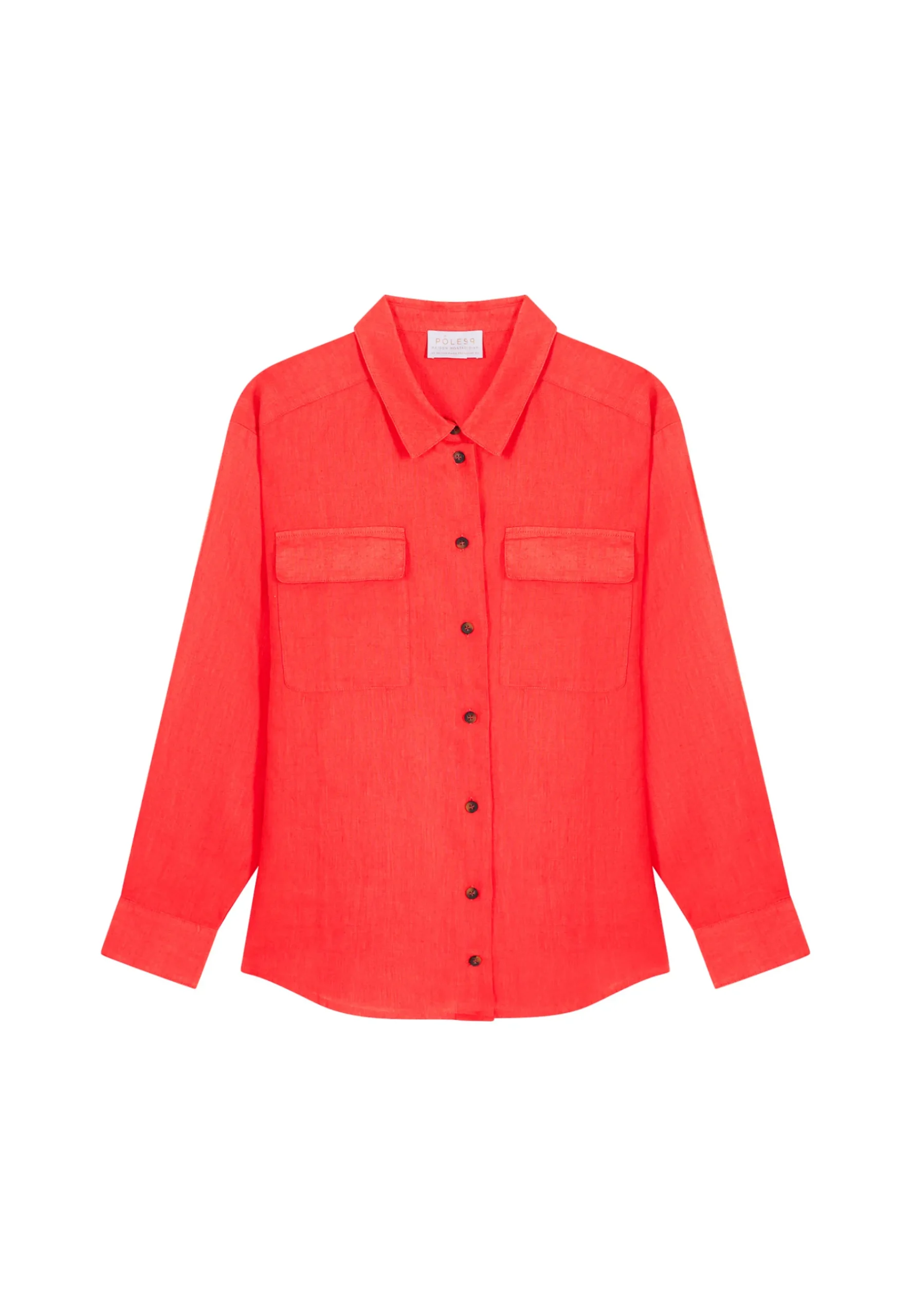Montagut Chemisiers Et Polos-Chemise en lin - Tonya 52-Rouge