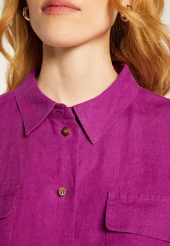 Montagut Chemisiers Et Polos-Chemise en lin - Tonya 16-Violet clair