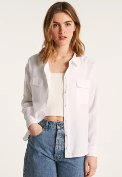 Montagut Chemisiers Et Polos-Chemise en lin - Tonya 02-Blanc