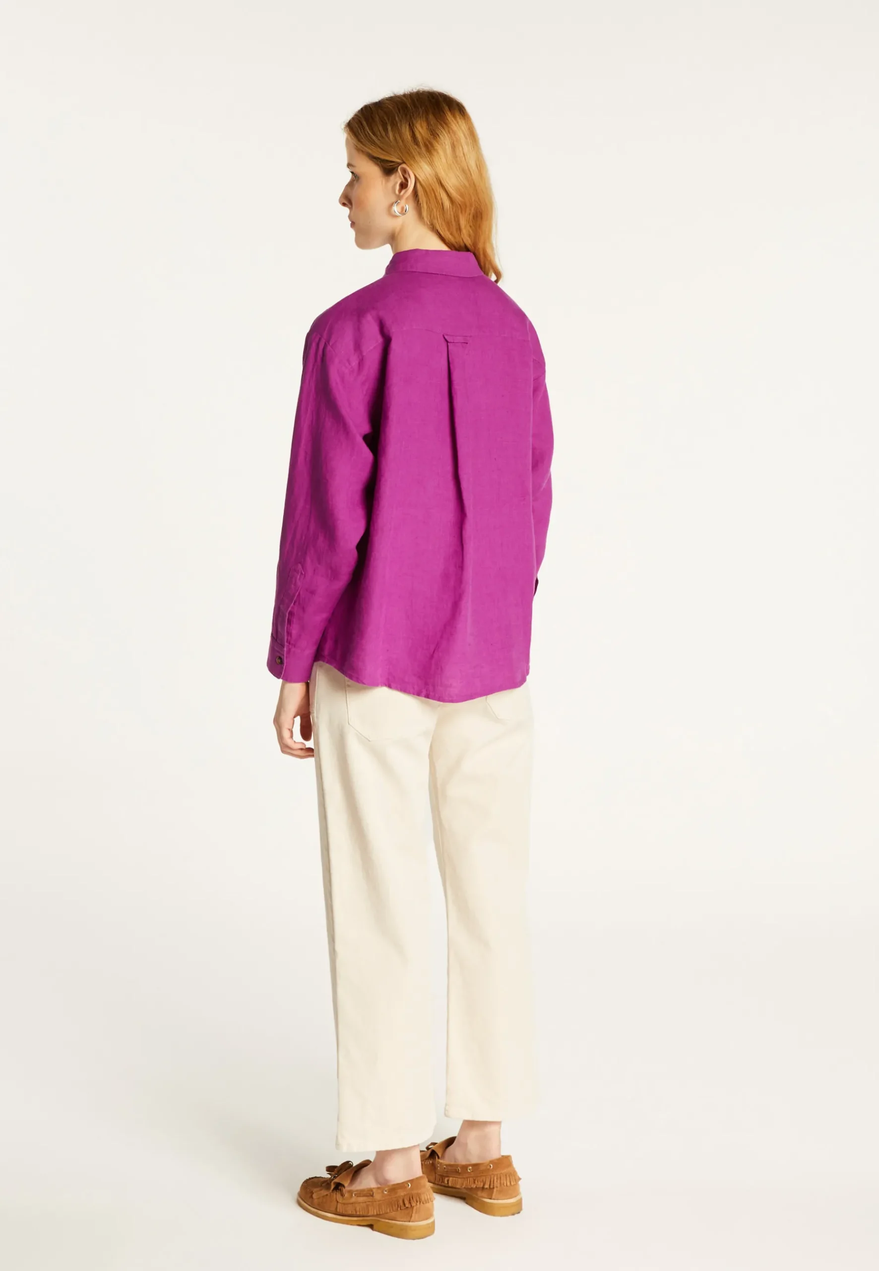 Montagut Chemisiers Et Polos-Chemise en lin - Tonya 16-Violet clair