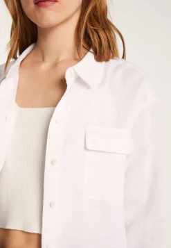 Montagut Chemisiers Et Polos-Chemise en lin - Tonya 02-Blanc