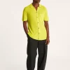 Montagut Chemises-Chemise manches courtes en lin flammé - Icarus 90-Vert anis