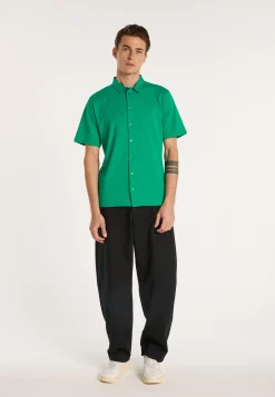 Montagut Chemises-Chemise manches courtes en coton - Laurier 22-Vert moyen
