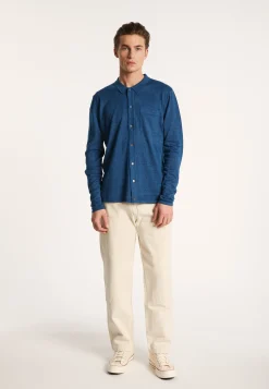 Montagut Chemises-Chemise manches longues en lin cachemire - Bazar 06-Bleu moyen
