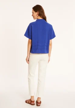 Montagut T-Shirts Et Débardeurs-Chemisier en coton - Medina 03-Bleu foncé