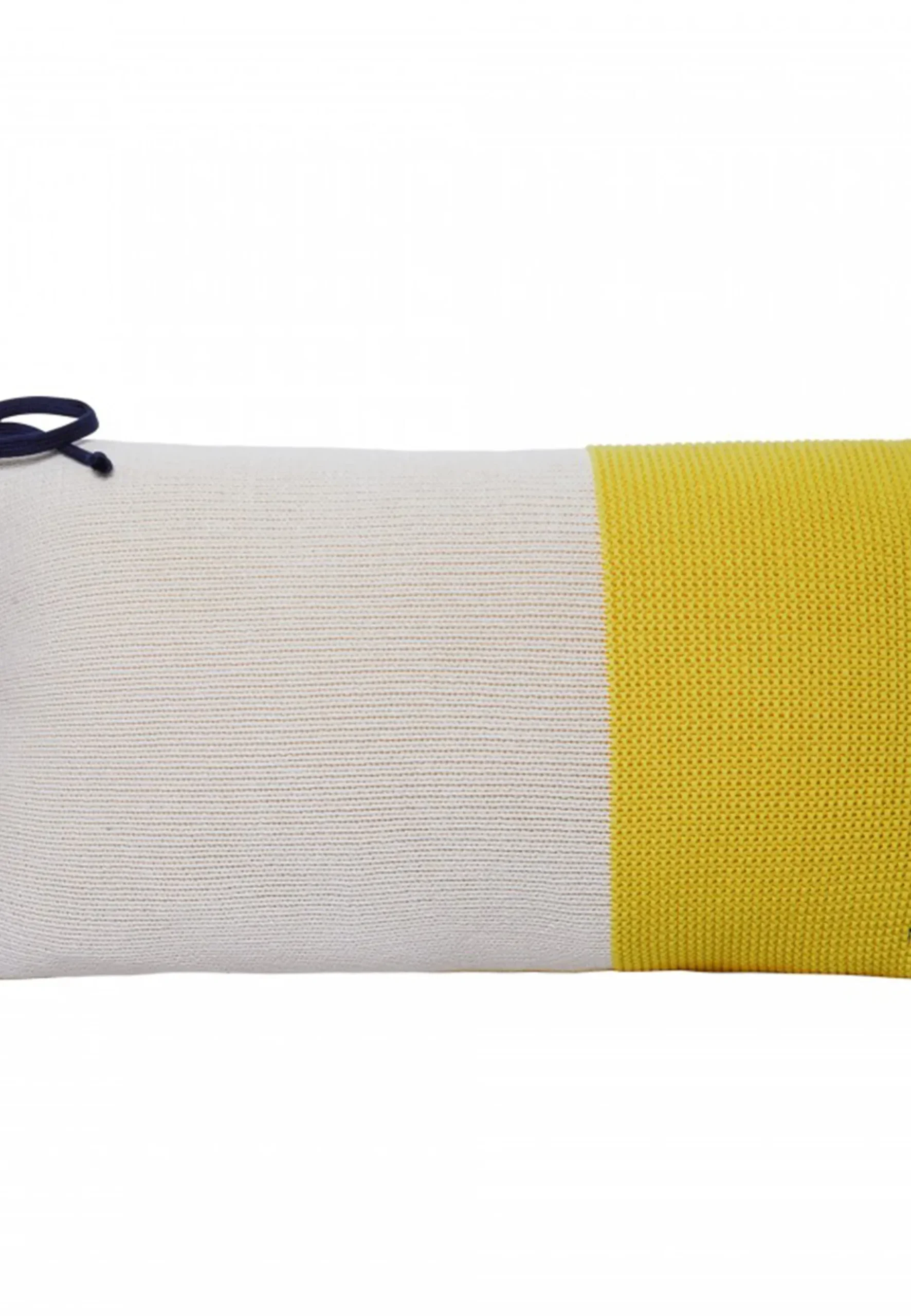 Montagut Coussins Et Plaids-Coussin avec noeud en coton bio - Kansas 02-Blanc
