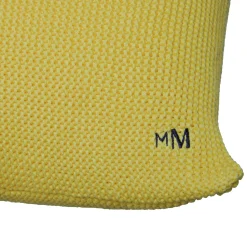 Montagut Coussins Et Plaids-Coussin avec noeud en coton bio - Kansas 02-Blanc