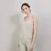 Montagut T-Shirts Et Débardeurs-Débardeur à fines bretelles en lin flammé - Bajah 12-Beige clair
