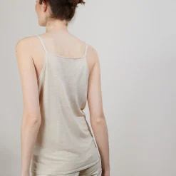 Montagut T-Shirts Et Débardeurs-Débardeur à fines bretelles en lin flammé - Bajah 12-Beige clair