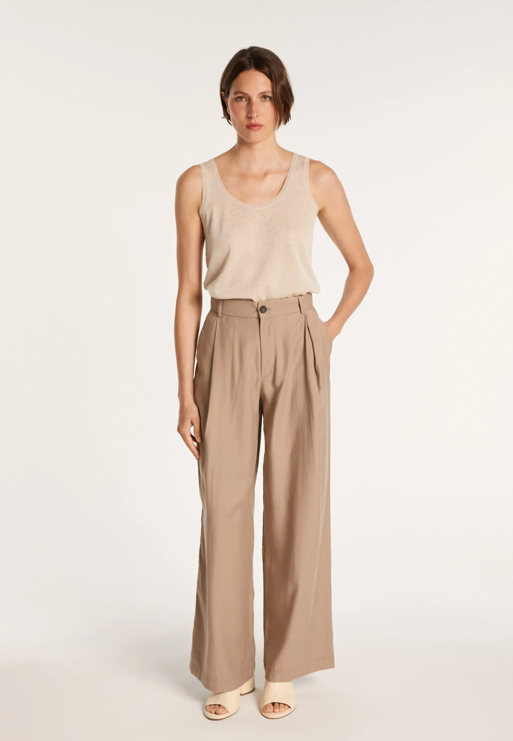 Montagut T-Shirts Et Débardeurs-Débardeur col rond effet irrisé - Ness 12-Beige clair