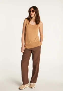 Montagut T-Shirts Et Débardeurs-Débardeur en cachemire et soie - Daisy 88-Camel