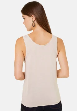 Montagut Les Incontournables-Débardeur en fibre de bambou cachemire maille fine - Aetim 12-Beige clair