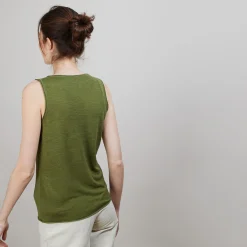 Montagut T-Shirts Et Débardeurs-Débardeur en lin flammé - Boréal 83-Kaki
