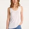 Montagut T-Shirts Et Débardeurs-Débardeur en lin flammé - Maitena 02-Blanc