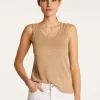 Montagut T-Shirts Et Débardeurs-Débardeur en lin flammé - Maitena 13-Beige moyen