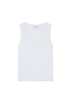 Montagut T-Shirts Et Débardeurs-Débardeur en lin flammé - Maitena 02-Blanc