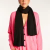 Montagut Accessoires-Echarpe unisexe en cachemire - Laura 01-Noir