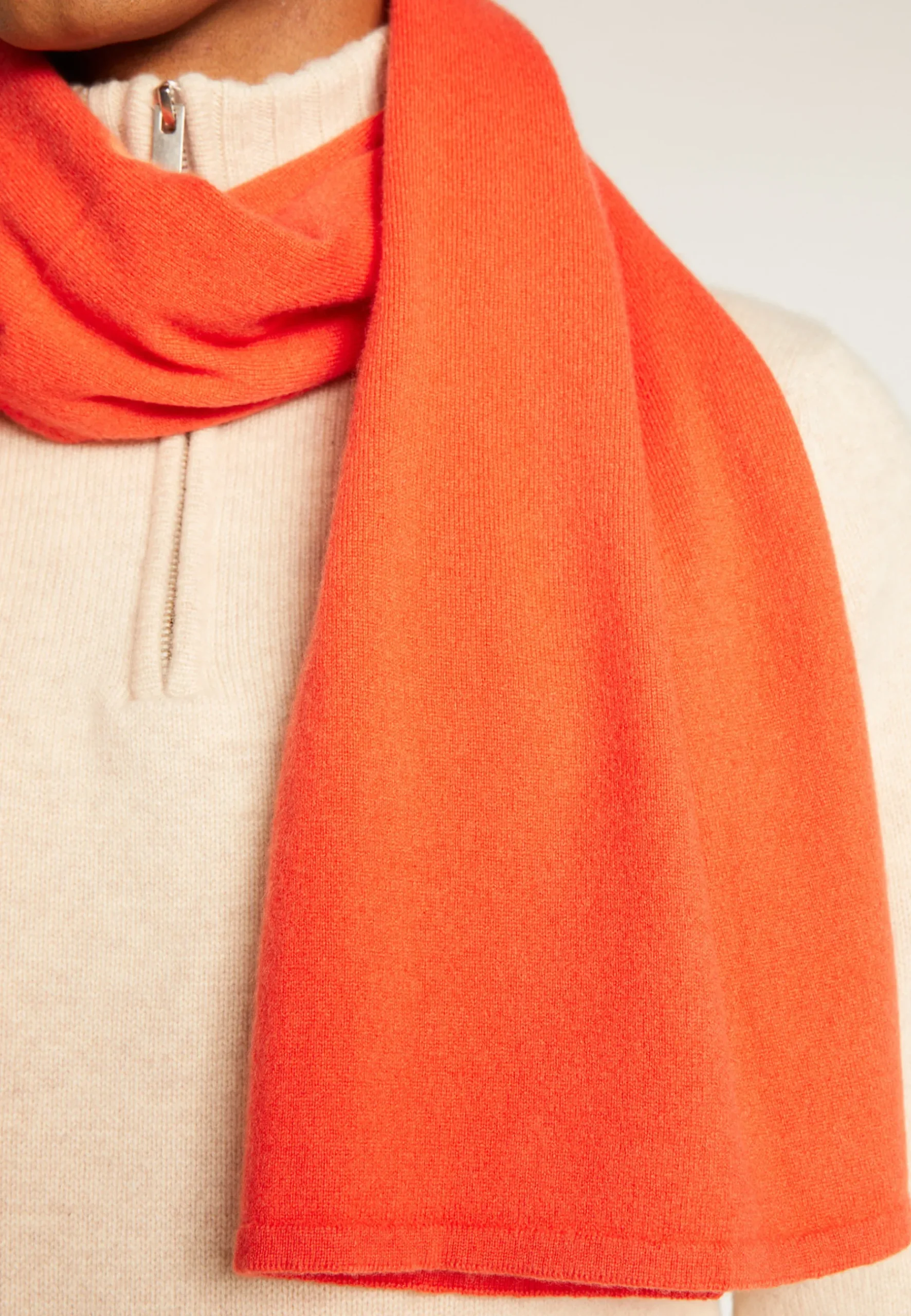 Montagut Accessoires-Echarpe unisexe en cachemire - Laura 15-Orange