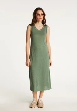 Montagut Jupes Et Robes-Ensemble robe en lin et coton - Dayana 83-Kaki