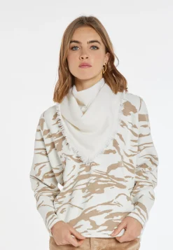 Montagut Accessoires | Accessoires-Foulard en cachemire - Lou 82-Ecru