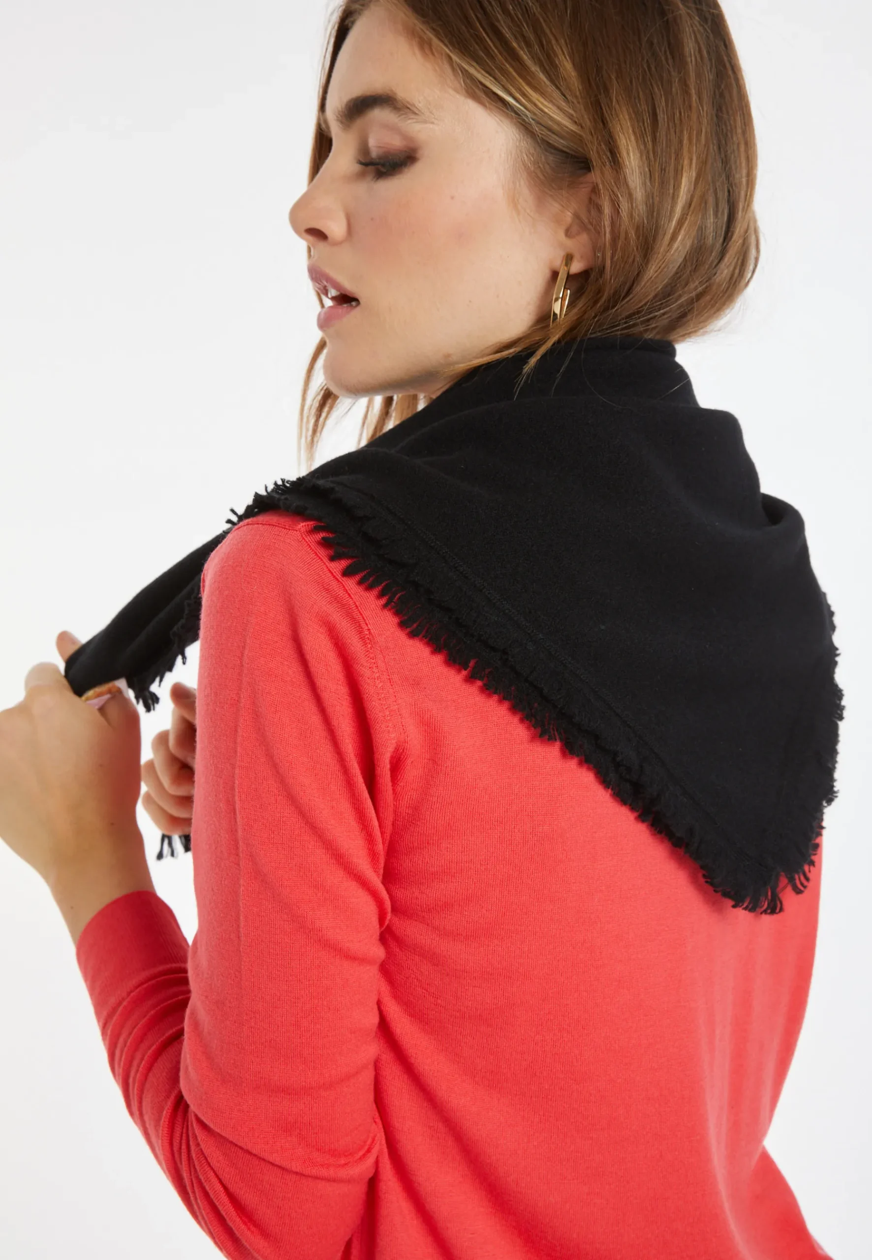 Montagut Accessoires-Foulard en cachemire - Lou 01-Noir