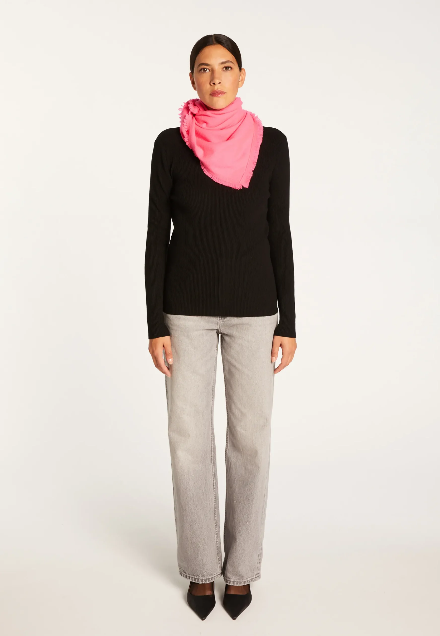 Montagut Accessoires | Accessoires-Foulard unisexe en cachemire - Lou 91-Fuchsia