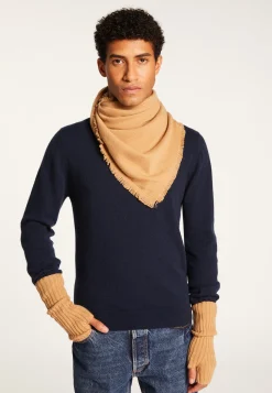 Montagut Accessoires | Accessoires-Foulard unisexe en cachemire - Lou 88-Camel