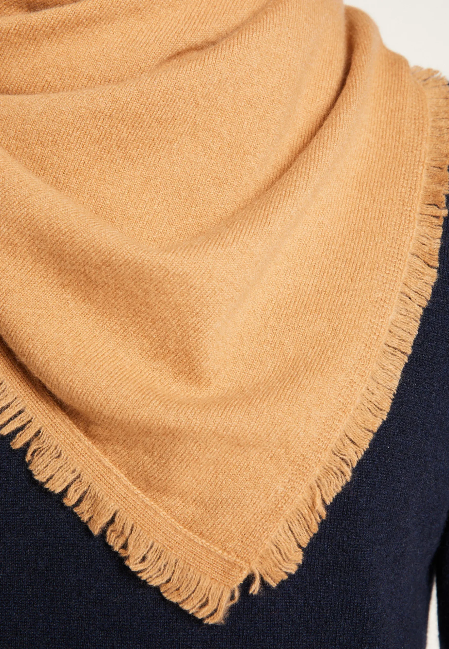 Montagut Accessoires | Accessoires-Foulard unisexe en cachemire - Lou 88-Camel