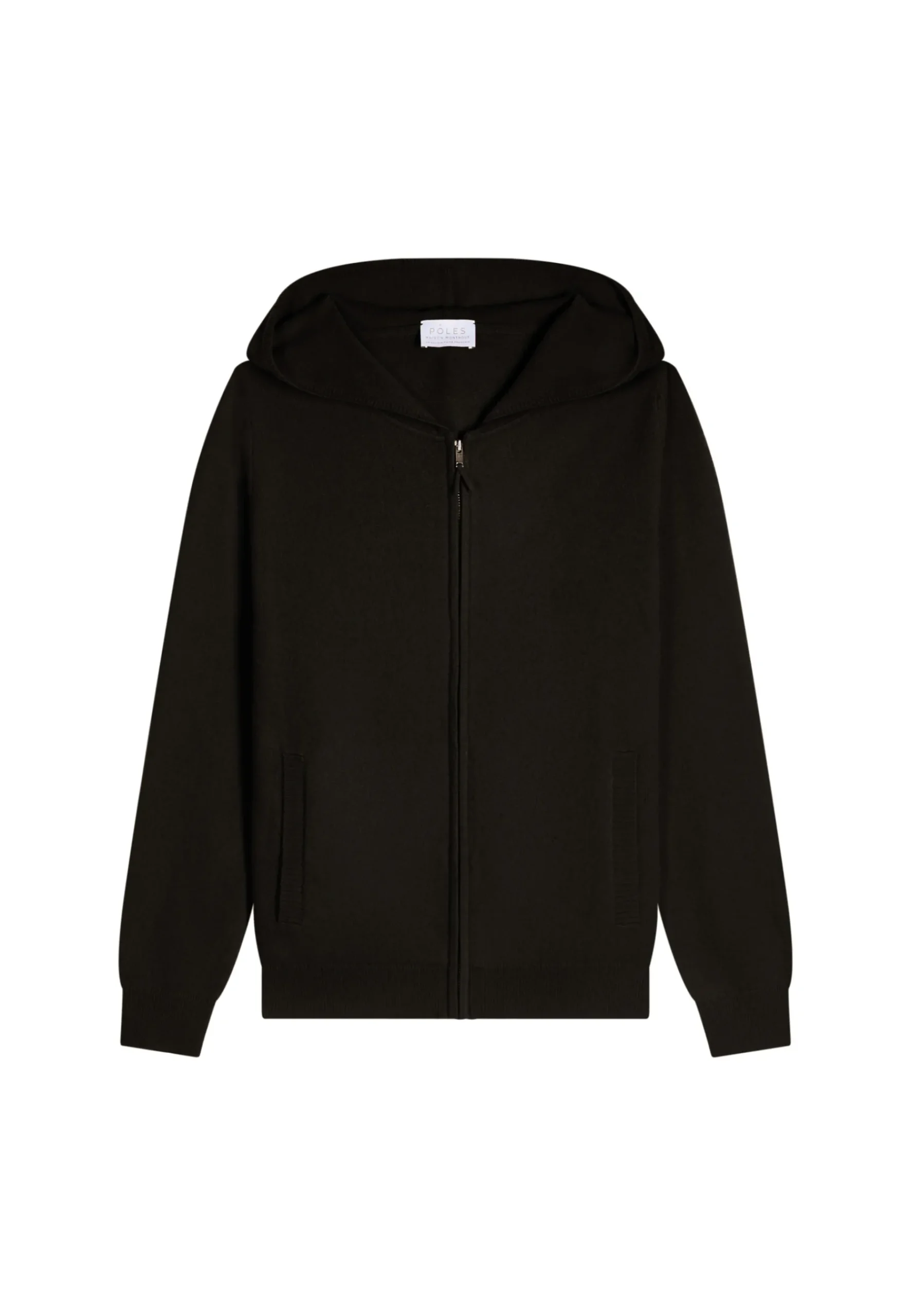 Montagut Les Incontournables-Gilet à capuche en cachemire - Orus 01-Noir