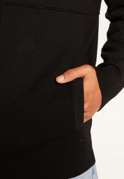 Montagut Vestes Et Cardigans-Gilet à capuche en laine mélangée - Theo 01-Noir