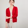 Montagut Vestes Et Cardigans-Gilet 100% laine mérinos - Baby 20-Rouge foncé
