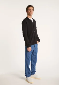 Montagut Vestes Et Cardigans-Gilet à poches en coton sec - Balto 01-Noir