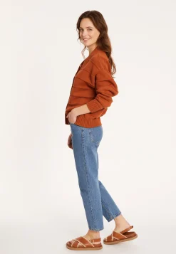 Montagut Vestes Et Cardigans-Gilet ample à côtes en coton - Mardy 07-Marron
