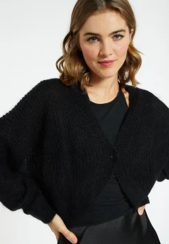Montagut Vestes Et Cardigans-Gilet ample en mohair - Ciara 01-Noir