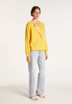 Montagut Vestes Et Cardigans-Gilet avec cordon en coton - Aniss 08-Jaune