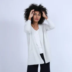 Montagut Vestes Et Cardigans-Gilet avec poches en cachemire - Ouria 11-Gris clair