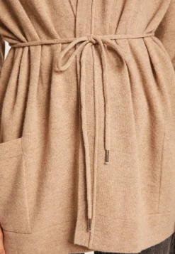 Montagut Vestes Et Cardigans-Gilet avec poches en cachemire - Ouria 14-Beige foncé