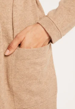 Montagut Vestes Et Cardigans-Gilet avec poches en cachemire - Ouria 14-Beige foncé