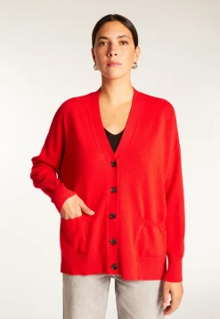 Montagut Les Incontournables-Gilet boutonné en cachemire - Ariel 52-Rouge