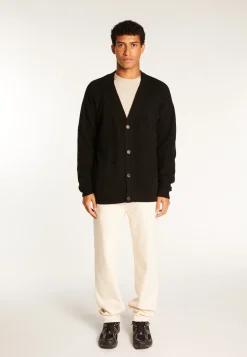 Montagut Vestes Et Cardigans-Gilet boutonné en cachemire mélangé - Titouan 01-Noir