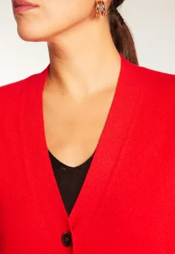 Montagut Les Incontournables-Gilet boutonné en cachemire - Ariel 52-Rouge