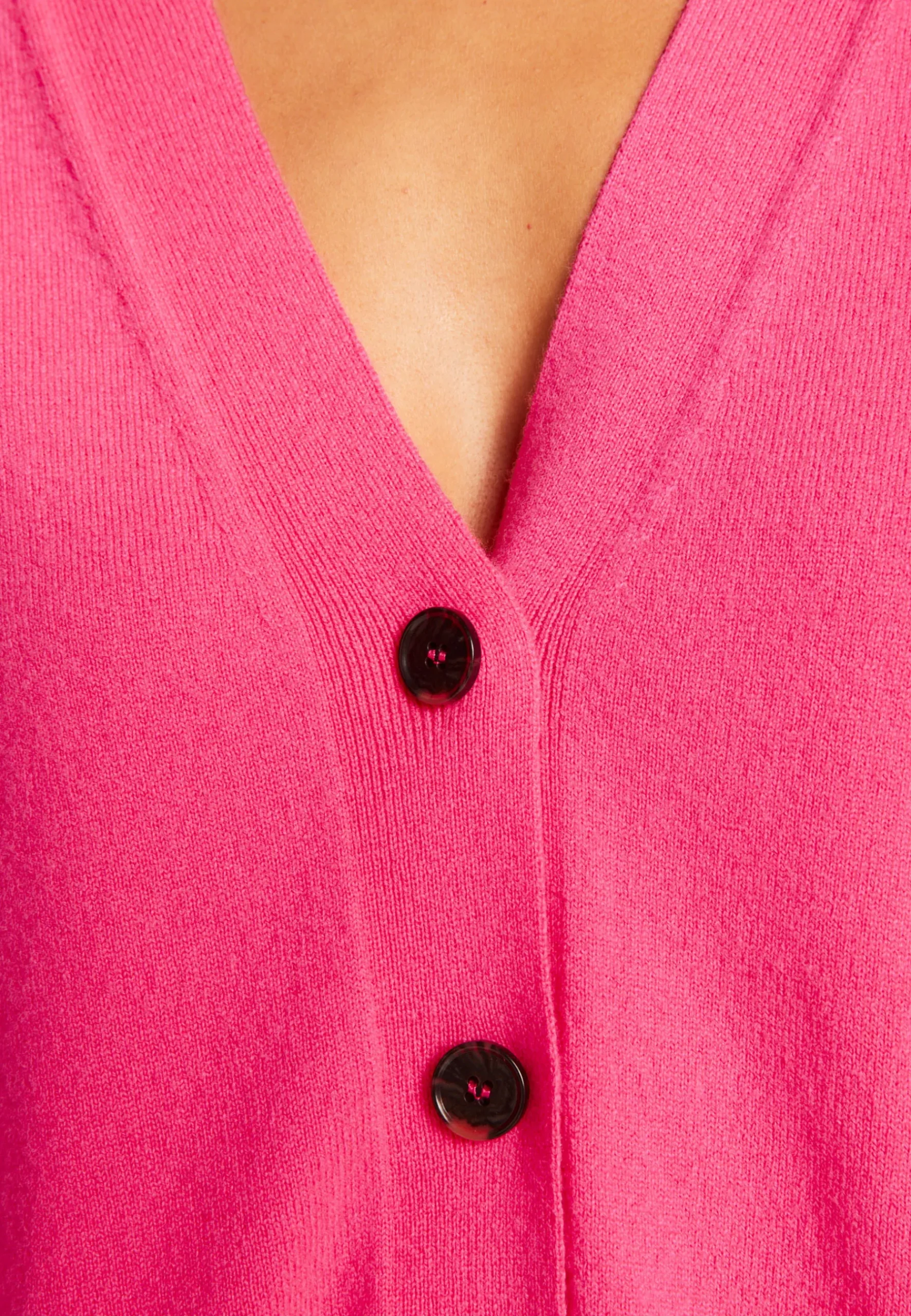 Montagut Les Incontournables-Gilet boutonné en cachemire - Ariel 91-Fuchsia