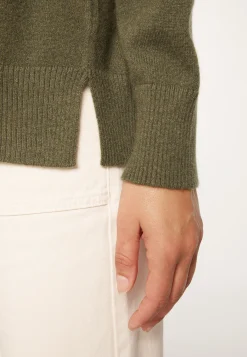 Montagut Les Incontournables-Gilet boutonné en cachemire - Ariel 83-Kaki