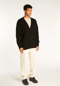 Montagut Vestes Et Cardigans-Gilet boutonné en cachemire mélangé - Titouan 01-Noir